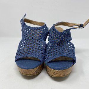 mudd crochet wedge sandals